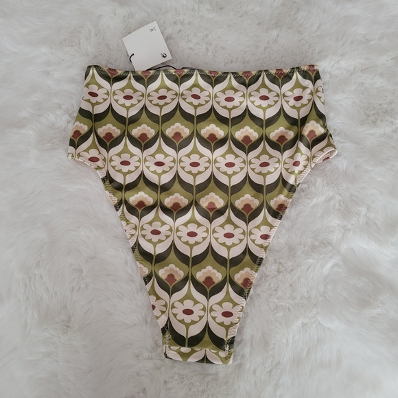 🍹ZARA BRAND NEW PRINTED HIGH WAIST BIKINI BOTTOM SIZE M - Picture 5 of 5